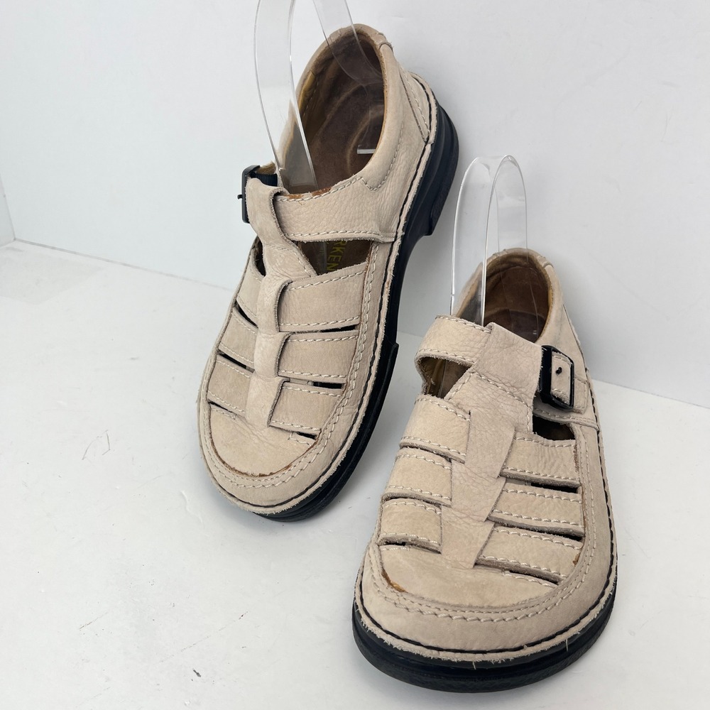 Birkenstock Leather Fisherman Sandals Closed Toe Comfort Walking EU 37 - Picture 9 of 15